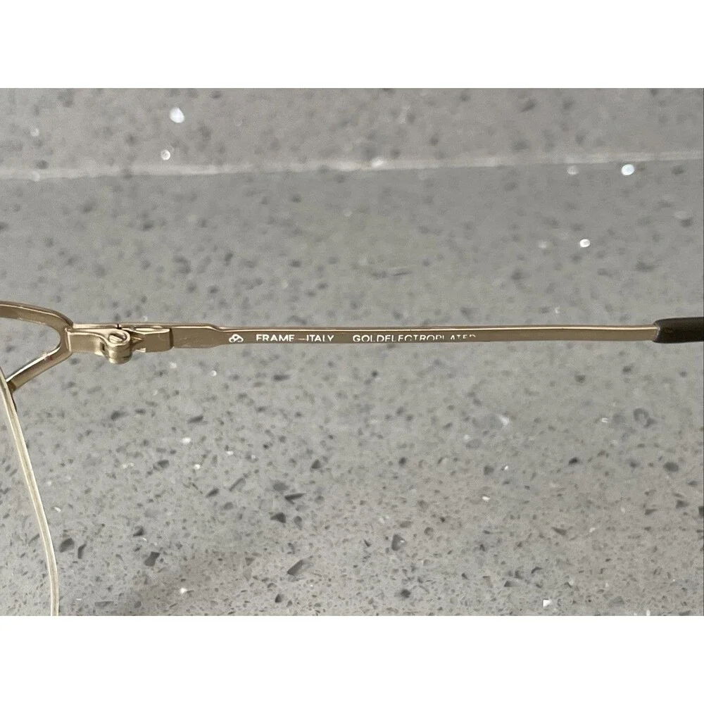 Luxottica GEP Oprah Agatecopper Eyeglasses Frames ONLY 57-18-130 half rim gold